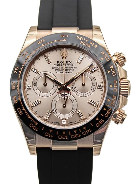 gold rolex black dial|rolex daytona 116515 everose gold.